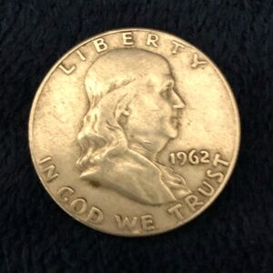 1962-D Franklin 50 cent coin